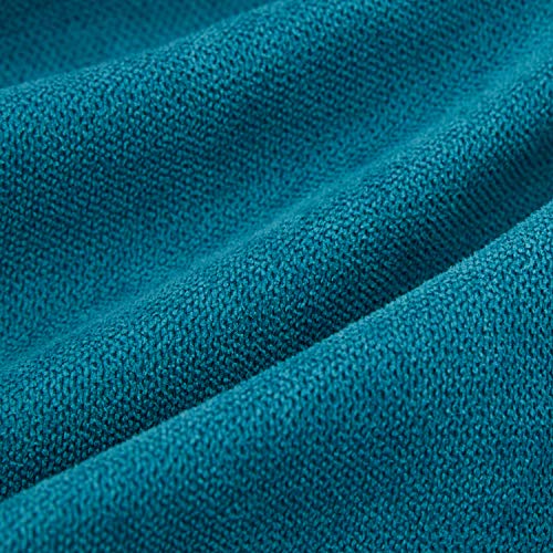 Topfinel juego 2 Hogar Algodón Lino Decorativa Almohadas Fundas de color sólido Para Sala de Estar sofás 45x45cm azul turquesa