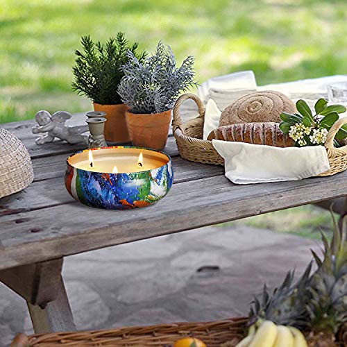 TOPSEAS Velas de Citronela Antimosquitos,Set de Regalo de Velas perfumadas,3pcs Velas Aromaticas Perfumadas de Cera de Soja 100%,Velas Anti-Insecto Mosquitos 3 mechas para jardín,Camping,Regalos