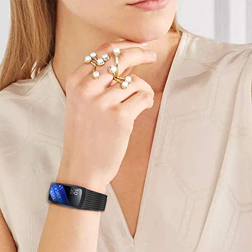 TOPsic Correa Gear Fit 2 Pro, Reemplazo de Banda de Silicona Suave Deportiva Pulsera de Repuesto Correa para Gear Fit 2 Pro SM-R365 y Gear Fit 2 SM-R360 Banda