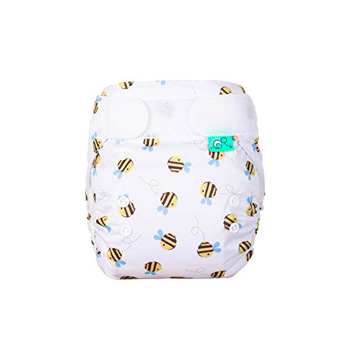 TotsBots EasyFit Star - Pañal reutilizable para bebés desde recién nacido hasta el entrenamiento del baño y fácil de lavar y reutilizar, los mejores pañales de tela (buzzy bees)