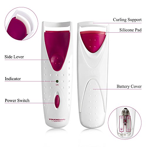 TOUCHBeauty calefactables rizador de pestañas eléctrico, Rizador de Pestañas, Calentamiento rápido – Rizador de ojos maquillaje AG-2003A