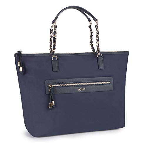 TOUS Capazo Brunock Chain de Lona en color marino