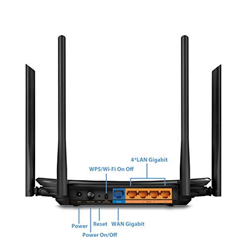 TP-Link Archer C6 - AC1200 Router inalámbrico Gigabit, WiFi MU-MIMO de Banda Dual, Modo Multi, 4 Antenas, 4 Puertos LAN de 1000/100/10 Mbps, 1 Puerto WAN de 1000/100/10 Mbps