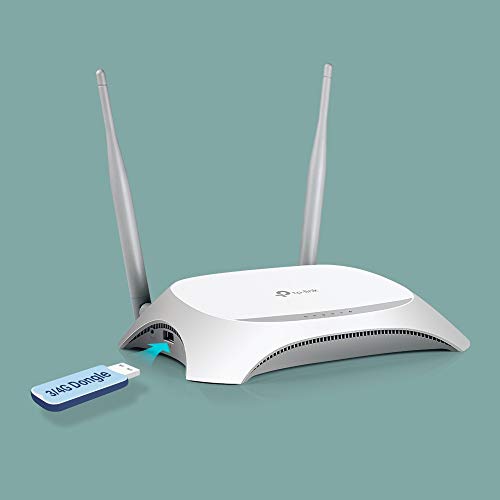 TP-Link TL-MR3420 - Router Wi-Fi (300 Mbps 3G / 4G, 1 puerto UBS 2.0, botón WPS, sin necesidad de configuración, enchufe de la UE)
