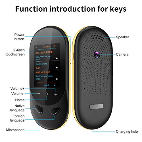 Traductor de voz T8s con transmisión de cámara, traductor bidireccional de 106 idiomas conectado a WLAN, traductor de pantalla táctil para estudiantes, madres, empresarios en el extranjero