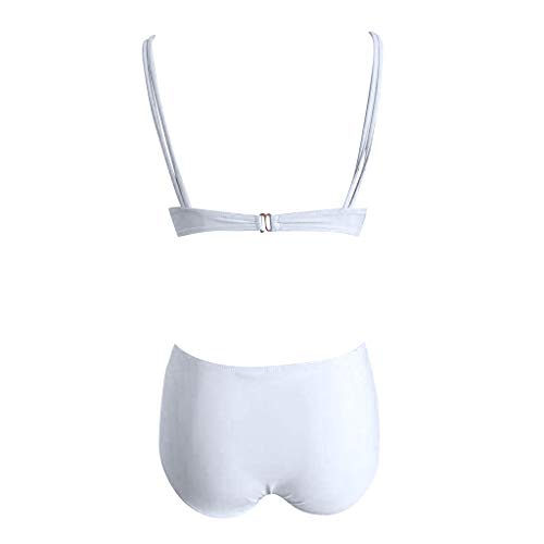 Traje De Baño Mujer Sexy Bañador de Baño Conjunto de Bikini Push up Sujetador Acolchado Color sólido Bohemio BañAdores Tops y Braguitas Ropa de Playa vikinis riou