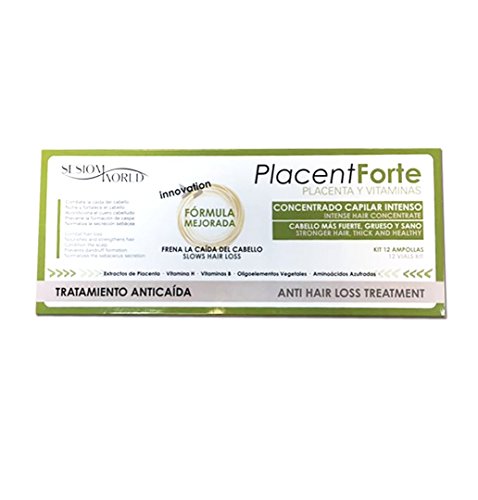 Tratamiento Anticaída PlacentForte Placenta y Vitaminas 12 ampollas sesioMWorld®
