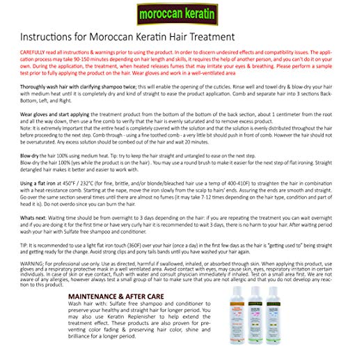 Tratamiento de queratina marroquí más eficaz para el cabello con queratina brasileña, 120 ml, 4 unidades, fórmula de salón profesional.