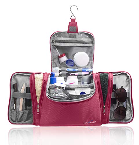 TRAVANDO ® Neceser Mujer Grande XXL, Bolsa de Aseo para Colgar, Neceser de Viaje, Accesorios de baño, Bolso de Maquillaje, Mujeres