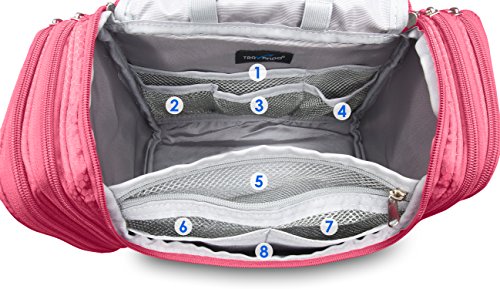 TRAVANDO ® Neceser Mujer Grande XXL, Bolsa de Aseo para Colgar, Neceser de Viaje, Accesorios de baño, Bolso de Maquillaje, Mujeres