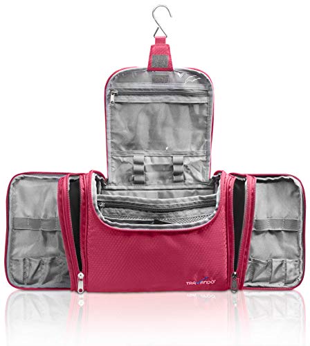 TRAVANDO ® Neceser Mujer Grande XXL, Bolsa de Aseo para Colgar, Neceser de Viaje, Accesorios de baño, Bolso de Maquillaje, Mujeres