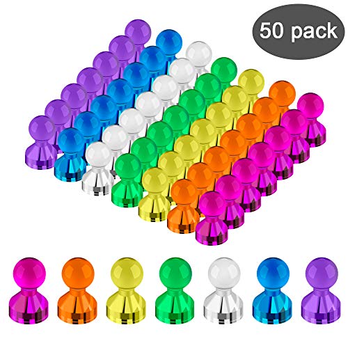 TRAYBRAY Pin Imanes 50pieza Color Fuerte magnético chinchetas imanes neodimio Push Pin Imanes imanes pequeños imanes Pizarra magnetica Caja de Almacenamiento