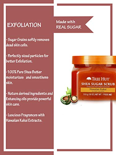 Tree Hut Shea Sugar Body Scrub - Hawaiian Kukui: 18 OZ by Tree Hut