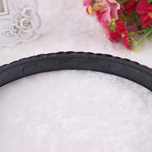 Trenza Trenzado Aro para el cabello Trenzado Trenzado Diadema Accessioeies para mujeres Niñas (Negro)
