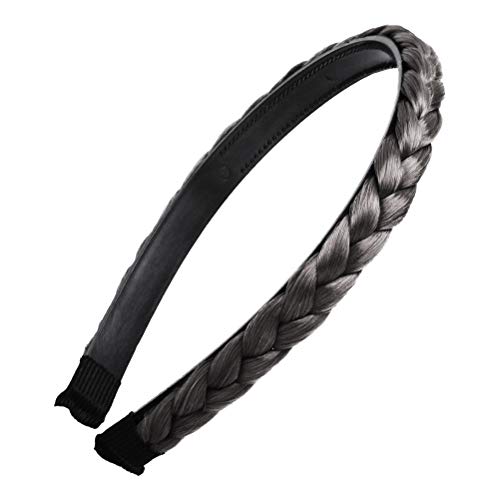 Trenza Trenzado Aro para el cabello Trenzado Trenzado Diadema Accessioeies para mujeres Niñas (Negro)