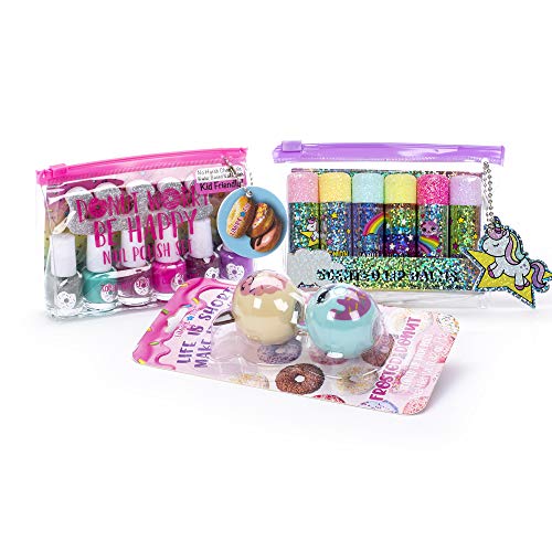 Tri-Coastal Design - Sugar Sweetie Girls Cosmetics Set de baño con bálsamos labiales perfumados para Niñas y kit de esmalte de uñas (Sugar Sweetie)