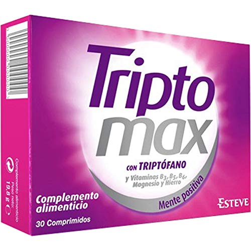TRIPTOMAX 30 comp. Complemento alimenticio para regular el estado anímico. Compuesto de Triptófano + Vitaminas del grupo B+ Hierro+ Magnesio