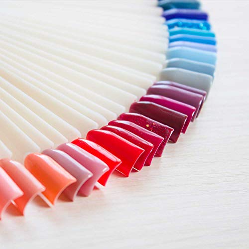 TRIXES 50 Palillos para Puntas Postizas del Arte en Uñas Práctico Esmalte Blanco Muestra las Tablillas del Abanico