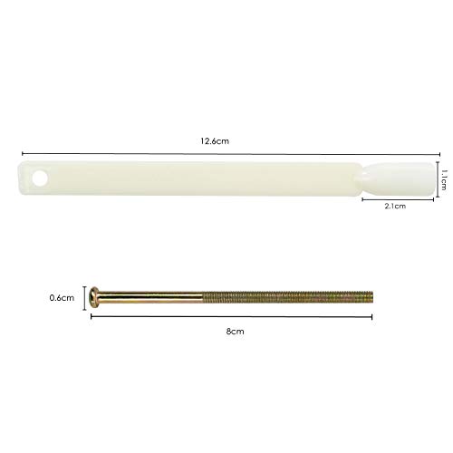 TRIXES 50 Palillos para Puntas Postizas del Arte en Uñas Práctico Esmalte Blanco Muestra las Tablillas del Abanico