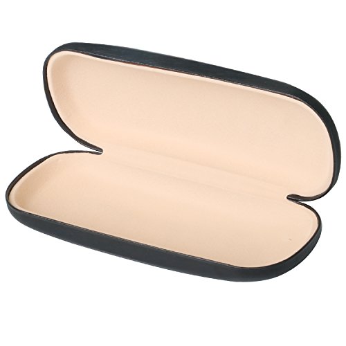 TRIXES Estuche Negro Símil Cuero para Gafas de Marcos Pequeños y Medianos