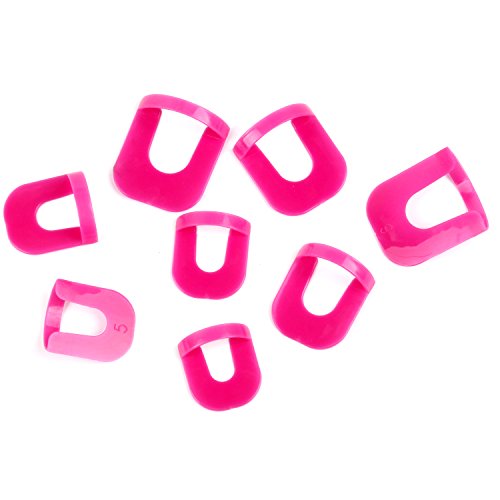 TRIXES Paquete de 26 Plantillas de Plástico Rosa para Esmaltar Uñas Ayuda Guía Manicura Esmalte de Uñas Francesas