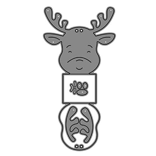 Troqueles de Corte de Caja de Regalo de Ciervos de Navidad, Plantilla de Estampado de Bricolaje de Metal, Plantilla de Relieve de álbum de Recortes, Decoración Artesanal de Tarjeta de Papel de álbum