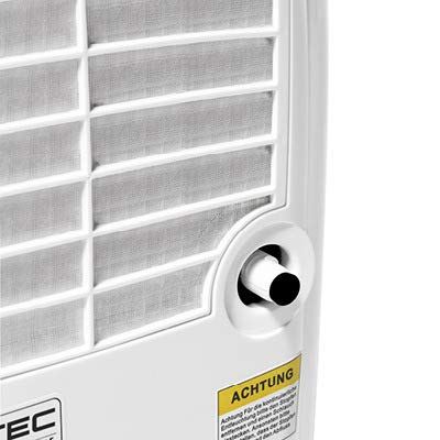 TROTEC Deshumidificador eléctrico TTK 75 E, 20L/24hL, Depósito 3L, Portátil, Para Habitaciones de hasta 45m²/110m³, Filtro de Aire, Silencioso, 320 W, Auto-Apagado, Higrostato Automático, Blanco