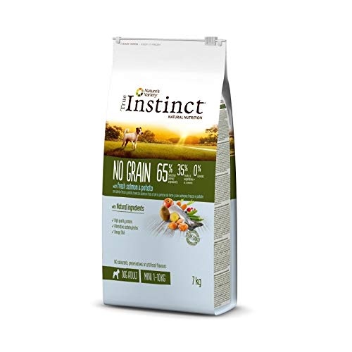 True Instinct No Grain Mini Adult - Pienso sin Cereales para Perros Adultos de Razas pequeñas con salmón - 7 kg