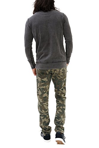 trueprodigy Casual Hombre Marca Sudadera Basico Ropa Retro Vintage Rock Vestir Moda Cuello Redondo Manga Larga Slim Fit Designer Fashion Sweater Sudadera Pullover, Colores:Anthracite, Tamaño:S