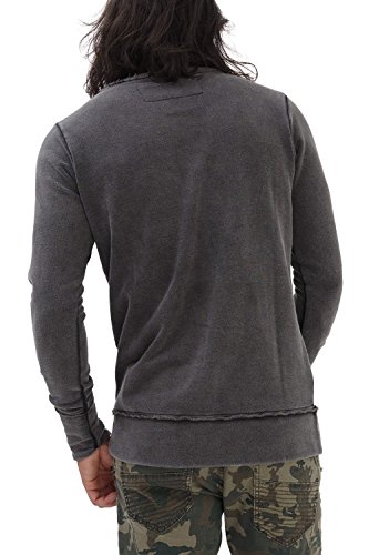 trueprodigy Casual Hombre Marca Sudadera Basico Ropa Retro Vintage Rock Vestir Moda Cuello Redondo Manga Larga Slim Fit Designer Fashion Sweater Sudadera Pullover, Colores:Anthracite, Tamaño:S