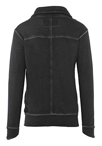 trueprodigy Casual Hombre Marca Sudadera Zip Basico Ropa Retro Vintage Rock Vestir Moda Cuello Redondo Manga Larga Slim Fit Designer Fashion Jacket Chaqueta Sueter, Colores:Anthracite, Tamaño:M