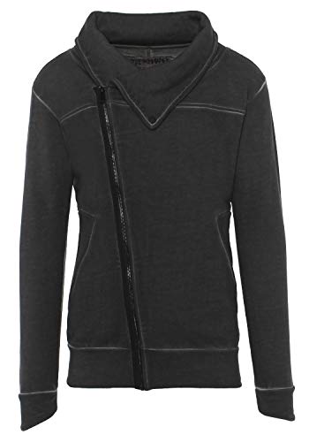trueprodigy Casual Hombre Marca Sudadera Zip Basico Ropa Retro Vintage Rock Vestir Moda Cuello Redondo Manga Larga Slim Fit Designer Fashion Jacket Chaqueta Sueter, Colores:Anthracite, Tamaño:M