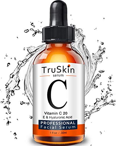 TruSkin Naturals - Sérum de vitamina C para el rostro, sérum facial orgánico antienvejecimiento con ácido hialurónico. Envase de 30 ml