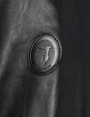 Trussardi Jeans Bomber Jacket Soft Touch Leath Chaqueta de Cuero sintético, Black, 52 para Hombre