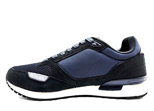 TRUSSARDI JEANS by Trussardi Pentas Nylon/PU Suede, Zapatillas de Gimnasio para Hombre, Navy Blue, 38 EU