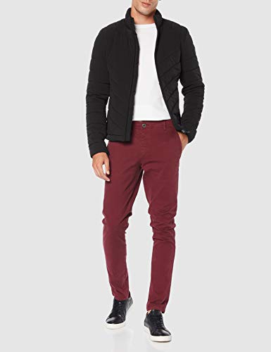 Trussardi Jeans Mid Collar Slim Fit Nylon Stre Abrigo, Negro (Black K299), Medium (Talla del Fabricante: 48) para Hombre