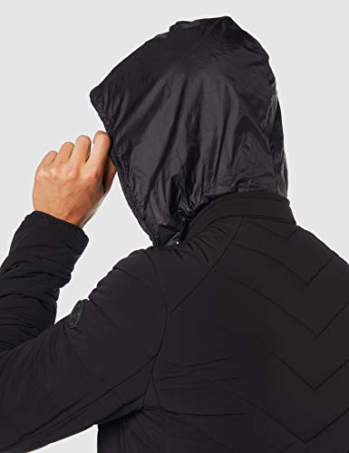 Trussardi Jeans Mid Collar Slim Fit Nylon Stre Abrigo, Negro (Black K299), Medium (Talla del Fabricante: 48) para Hombre