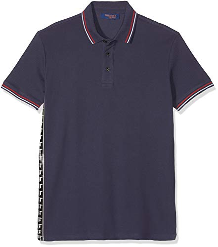 Trussardi Jeans Polo-Shirt Pure Cotton Regular Fit, Azul (U290/Navy Blue U290), Medium para Hombre