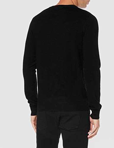 Trussardi Jeans V Neck Ribs Slim Fit Viscose N Jersey, Negro (Black K299), X-Large para Hombre