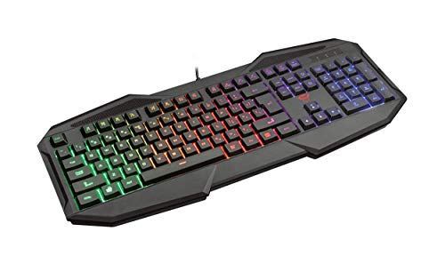 Trust Gaming GXT 830-RW Avonn - Teclado Gaming Iluminado, con Efecto Anti-ghosting, Negro