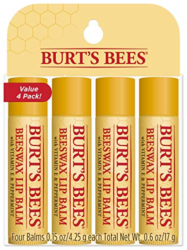 Tubo de abejas La cera de abejas Burt Lip Balm (Paquete de 4)
