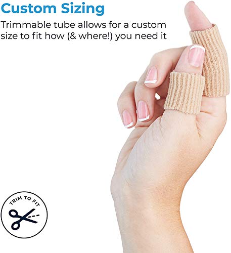 Tubos de Dedo de Pie,Tubo de Gel Vendaje 5 Pack Cojín de Dedos de Pie Protectores de Almohadillas de Gel Suave para Ampollas Callos Alivio del Dolor Fibra 6 Pulgada