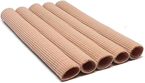 Tubos de Dedo de Pie,Tubo de Gel Vendaje 5 Pack Cojín de Dedos de Pie Protectores de Almohadillas de Gel Suave para Ampollas Callos Alivio del Dolor Fibra 6 Pulgada