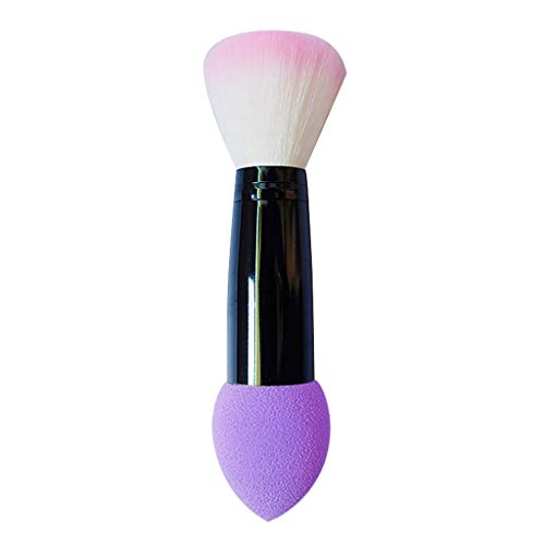 TUDUZ Brochas Maquillaje Facial Colorete Profesional Rubor De Maquillaje Cepillo De Dos Cabezas (B)