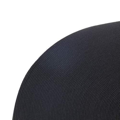 TUKA 40 Metros x 25mm Elásticas Planas Bandas de Costura, Bandas de elástico de Cuerda, para la Ropa Personalizada y Artesanía DIY Hogar, 40 Metros Largo, 25 mm de Ancho, Negro, TKB5006-black