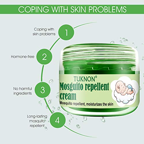 TUKNON Mosquito Repellent Cream, Anti Mosquitos, Repelente de Mosquitos, Crema Repelente Mosquitos, Refrescante de Aire Anti Insectos Repelente de Mosquitos Previene Las Picaduras de Mosquitos
