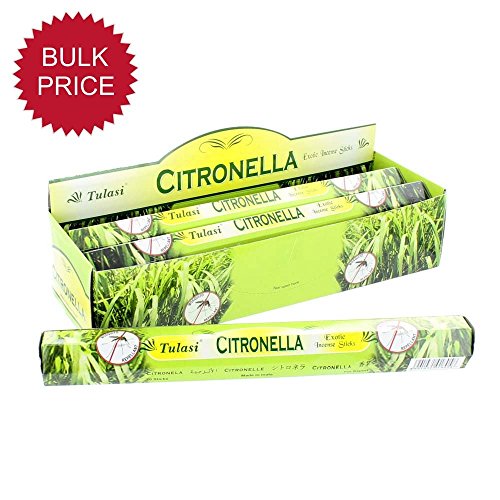 Tulasi - Varas de Incienso - Paquete con 6 Varas (120 Varas) - Fragancias A a L - Citronella
