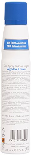 Tulipán Negro - Deo spray - con perfume de Algodón & Talco - 200 ml