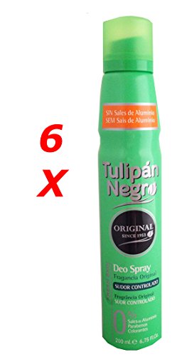 Tulipán Negro Original Deo Spray 200ml. Pack de 6