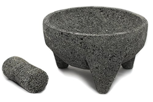 Tumia - Juego de mortero y estuche de lava mexicana (21 cm), Gris, 21 cm